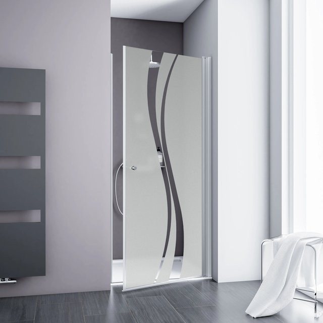Schulte ExpressPlus Drehtür AlexaStyle2.0 für Nische in Silberfarben und Transparent, B/H: 90 x 192 cm - Bild 1