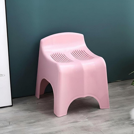 Magideal Duschhocker für das Badezimmer in Pink, stabiler und wasserdichter Sitz für Senioren aus Kunststoff