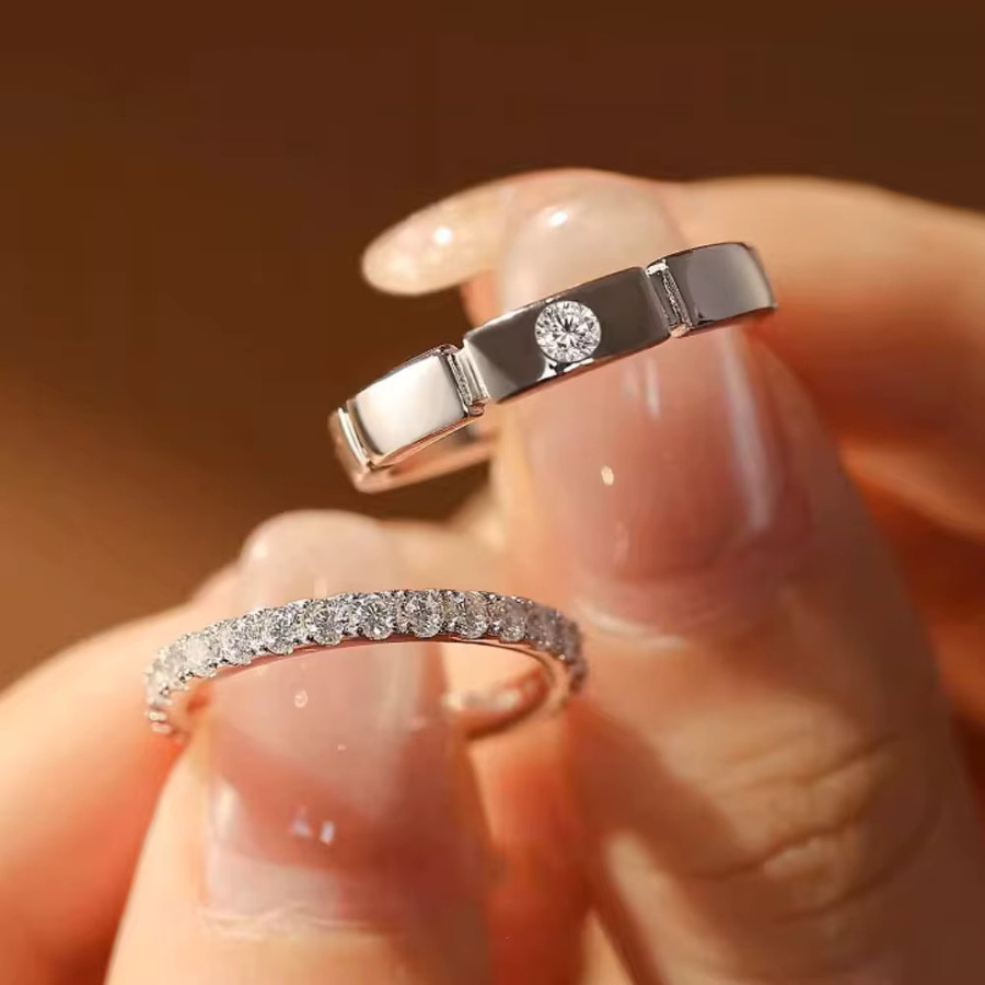 GXTRS Ring-Set, 925 Silber, Moissanit, Unisex - Bild 2