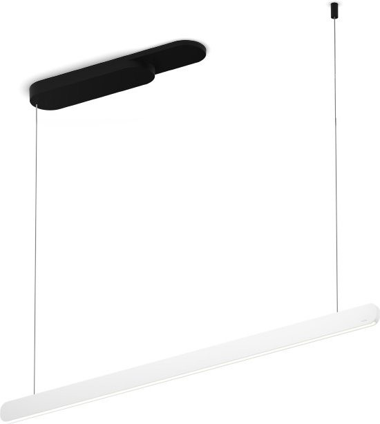 Occhio Mito linear volo 100 up LED-Pendelleuchte in Schwarz matt mit weißem Kopf, dimmbar mit Occhio air Modul und x-tra warm LED (2200K - 3500K - Bild 1
