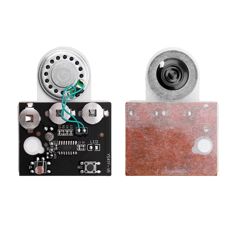 diymore Soundmodul für DIY-Grußkarten mit Lichtsensor, Sprachaufzeichnung und Audiowiedergabe, Schwarz, 30 Sekunden Aufnahmezeit - Bild 2
