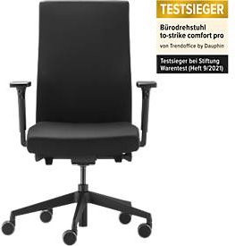 Dauphin Bürostuhl To-Strike Work Comfort Pro in Schwarz mit Armlehnen und Synchronmechanik - Bild 2