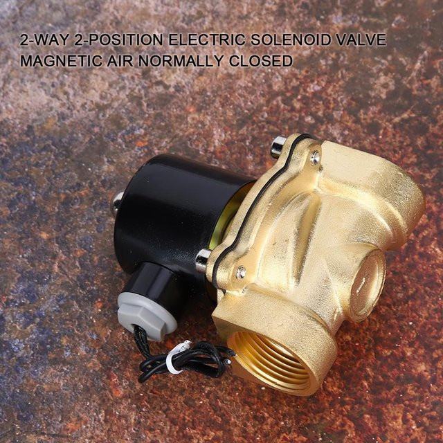 Painter Elektrisches Magnetventil aus Messing 1 Zoll 2 Wege 2 Positionen DC 12V Gold - Bild 1