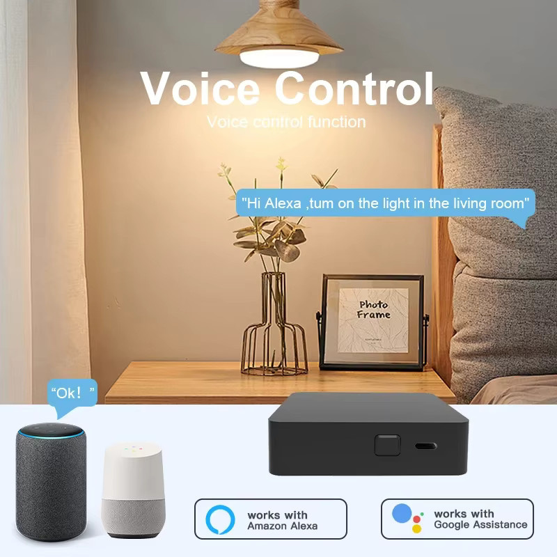 Tuya Multi-Modus-Gateway ZigBee und Bluetooth Hub mit Typ-C-Anschluss in Schwarz für Tuya Smart Home, kompatibel mit Alexa und Google Home - Bild 2