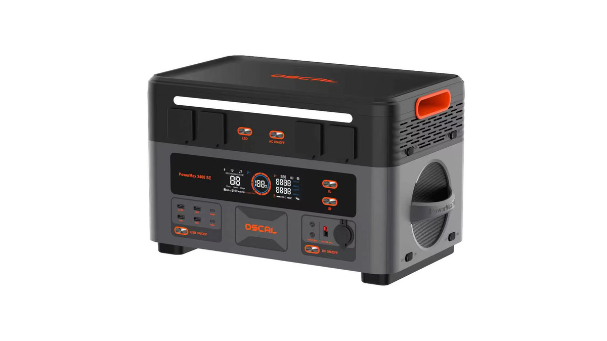 OSCAL PowerMax Kraftstation mit 2400 W Leistung und 2016 Wh Kapazität für Camping und Notfälle - Bild 8