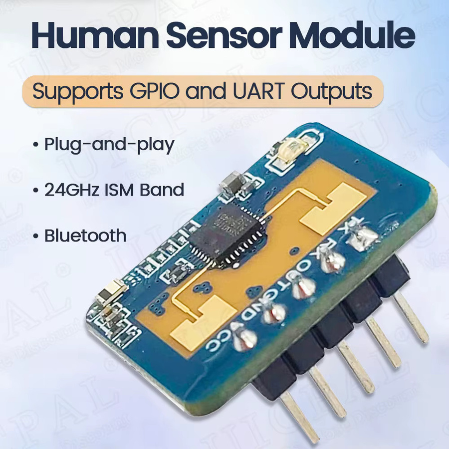 LD2410C 24 GHz FMCW Wave Radar Induktionsmodul zur präzisen menschlichen Anwesenheitserkennung in Blau - Bild 2