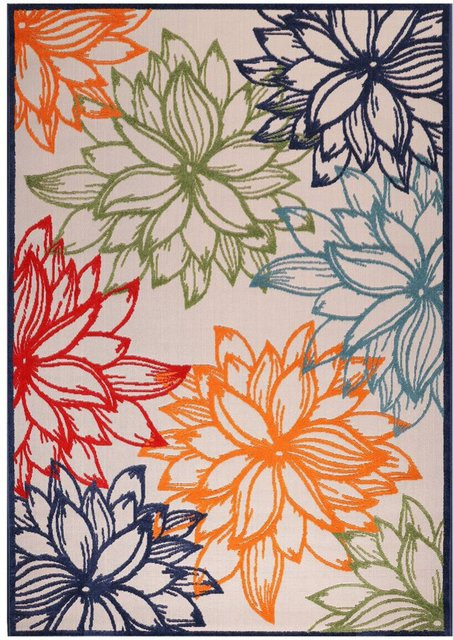 Sanat Outdoorteppich FLORAL bunt B: 80 cm, L: 200 cm - Bild 1
