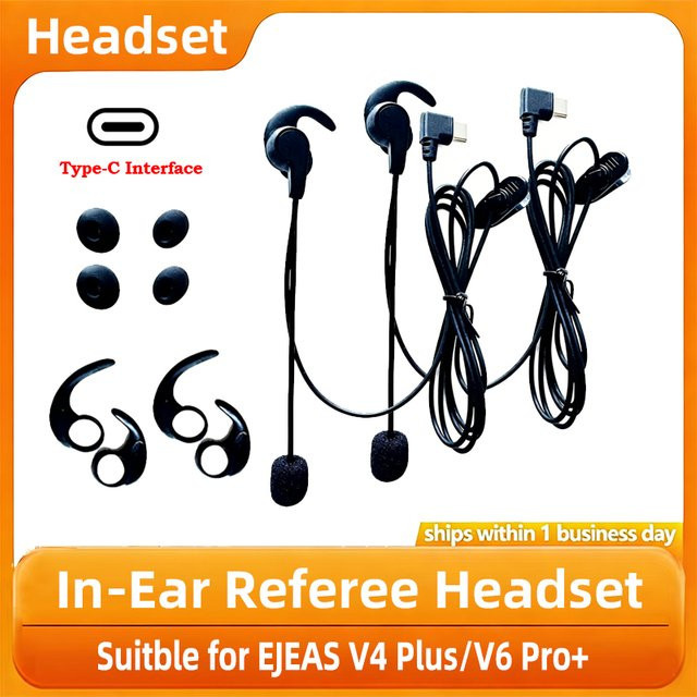 EJEAS HIFI In-Ear Kopfhörer mit USB-C Schnittstelle für EJEAS V6 PRO+ und V4 Plus Motorradhelm Bluetooth Intercom Headset in Schwarz - Bild 1