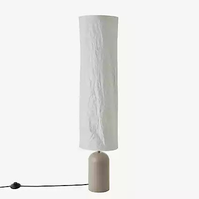 Design for the People Talli Stehleuchte in Weiß und Beige mit Keramikfuß und Stoffschirm - Bild 1