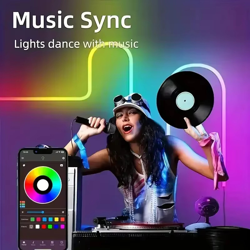 LeiiGeeGo RGB Neon-LED-Streifenlicht, DC 24V, wasserdicht, Multicolor, Bluetooth-App-Steuerung, flexibles Silikon-Neon-Seilband für Outdoor und Party - Bild 4