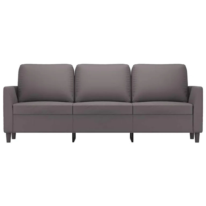 Vidaxl 3-Sitzer Sofa Modern in Grau aus Kunstleder, Breite: 180 cm - Bild 2