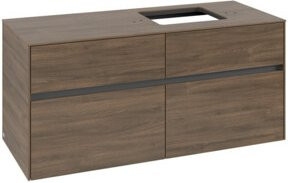 V&B Waschtischunterschrank Collaro in Arizona Oak mit Waschbeckenanschluss rechts, B/T/H: 120 x 54,8 x 50 cm - Bild 1