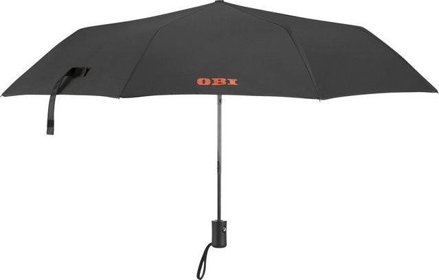 OBI Regenschirm halbautomatisch in Schwarz mit einem Durchmesser von 98 cm - Bild 1