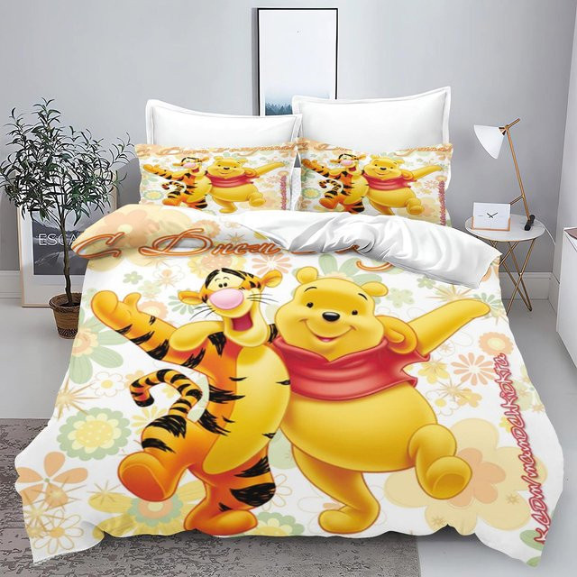 Winnie the Pooh Bettwäsche-Set 3-teilig aus Polyester, Farbe Gelb, B/H: 210 x 210 cm - Bild 1