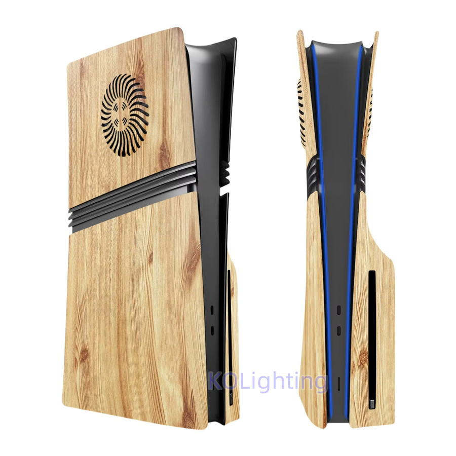 Kolorkoli Holz-Frontplatte mit Kühlöffnung für PS5 Pro Disc Edition in Braun - Bild 2