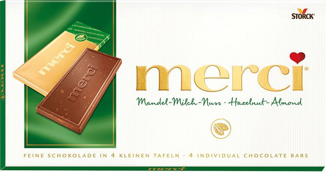 Merci Mandel-Milch-Nuss Mini-Tafelschokoladen 4 x 25 g - Bild 1