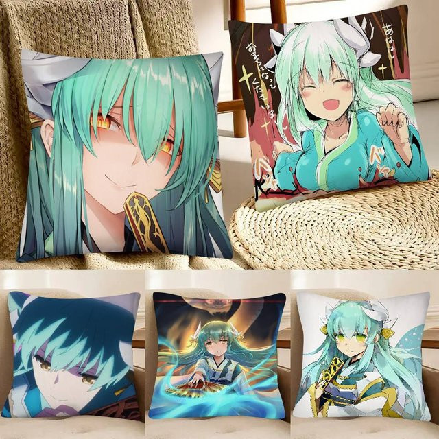 Kiyohime Fate Anime Girl Kissenbezug, quadratischer Kissenbezug in Multicolour, B/B: 40 x 40 cm - Bild 1
