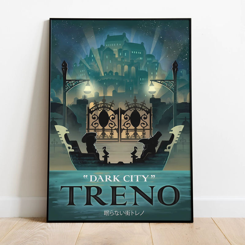 Potdemiel Leinwand Wandkunst Final Fantasy Alexandria The Kingdom Of Dark City Tree Settlement Poster Mehrfarbig - Bild 2