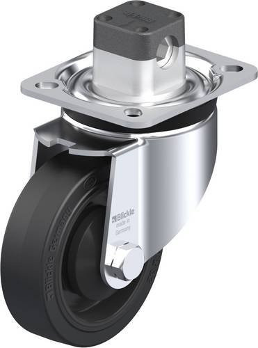 Blickle Lenkrolle LK-POEV 100KA-1-CS11 mit Feststeller, Farbe: Schwarz/Grau, Rad-Durchmesser: 100 mm, Tragfähigkeit: 200 kg - Bild 1