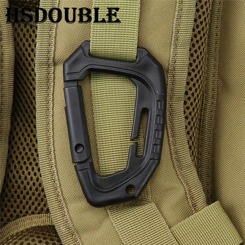 HSDOUBLE Karabiner Snap D-Ring Haken aus Kunststoff, 4er-Set, Multicolour, Taktische EDC Schlüsselanhänger und Rucksack-Zubehör - Bild 3