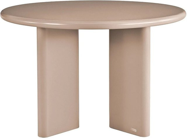 Vente-unique Esstisch Lukavo in Braun und Taupe, runder Design-Esstisch aus MDF, Durchmesser: 120 cm, Höhe: 76 cm - Bild 1
