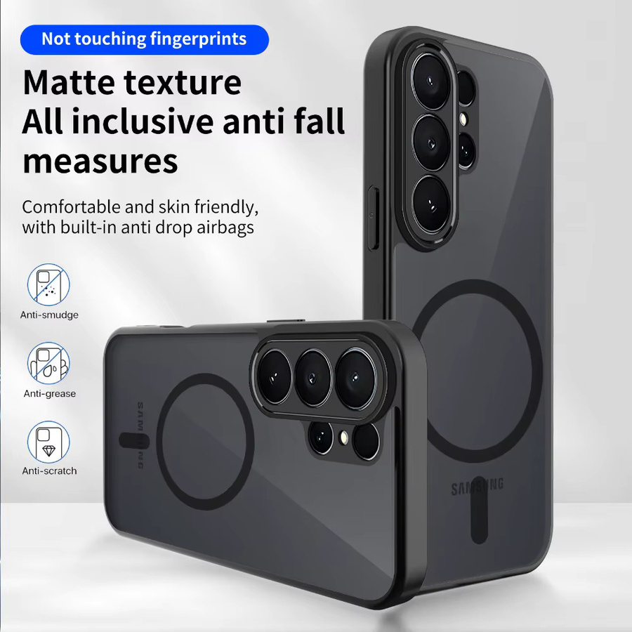 Stoßfeste MagSafe Handyhülle für Samsung S26 Ultra und S26 Plus in Schwarz mit Magnetfunktion - Bild 5