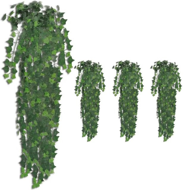 furnicato Künstliche Efeuranken Grün, 4 Stück, Höhe: 90 cm - Bild 1