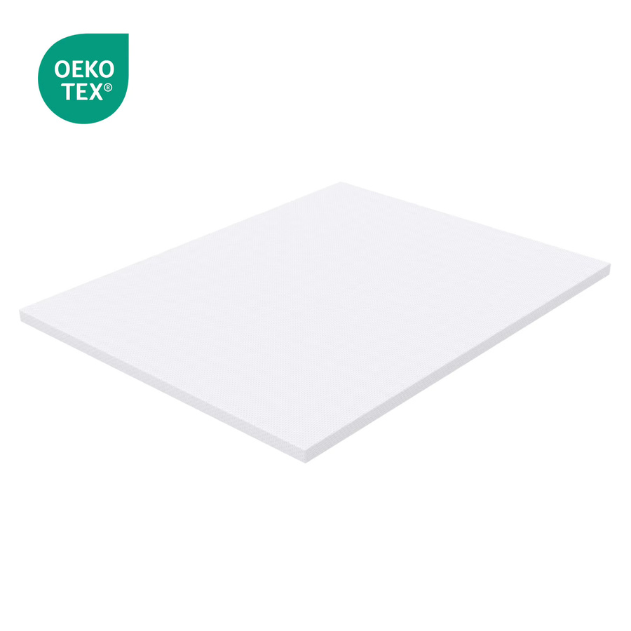 Rosahqnda Topper-Matratze aus Oeko-Tex-zertifiziertem QX-Schaumstoff in Weiß, H3 mittlere Festigkeit, Höhe: 5 cm, B/T: 90 x 200 cm bis 180 x 200 cm - Bild 1