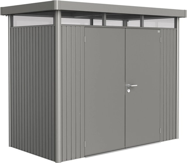 Biohort HighLine Metall-Gerätehaus mit Doppeltür in Quarzgrau-Metallic, B/H/T: 275 x 222 x 155 cm - Bild 1