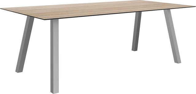 Stern Tisch Interno Silverstar 2.0 Oak light mit Edelstahlplatte, B/T: 220 x 100 cm - Bild 1