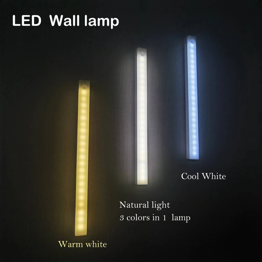 ESMARTER LED Wandleuchte in Weiß mit Bewegungssensor, wiederaufladbare magnetische Schranklampe und Nachtlicht für Badezimmer und Möbel - Bild 6