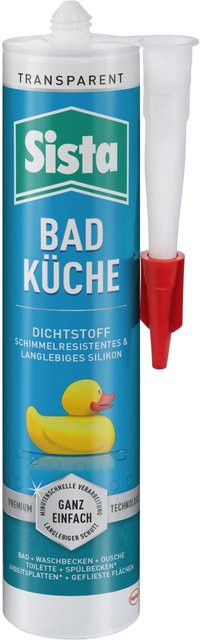 Sista Silikon Dichtstoff für Bad & Küche, transparent, 280 ml - Bild 1