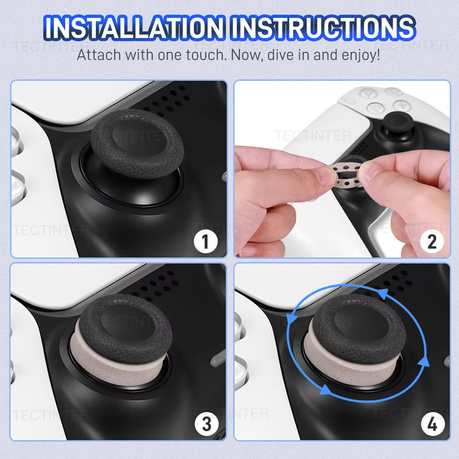 TECTINTER 12er Set Weiche Ziel-Unterstützung Schwamm-Ringe für PS5, PS4, Xbox und Nintendo Switch Controller zur Präzisionssteuerung - Bild 4