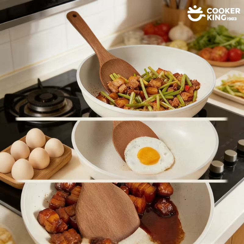 COOKER KING Holzspatel aus Ebenholz in Braun, Länge: 42 cm - Bild 3