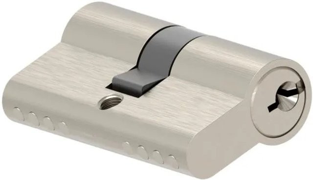FeNau Profilzylinder aus Messing, Gleichschließend, Farbe: Gold/Silber, Länge: 55 mm, B/T: 27,5 x 27,5 mm - Bild 1
