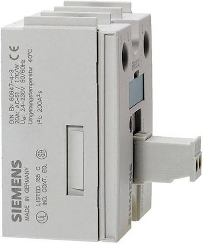 Siemens Halbleiterrelais 3RF20301AA26 in Grau, 30A, max. 600 V/AC, nullspannungsschaltend - Bild 1
