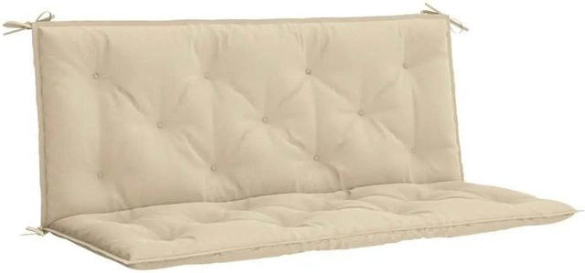 vidaXL Gartenbank-Auflage Beige aus wasserabweisendem Oxford-Polyester B/T/H: 120 x 50 x 7 cm und 50 x 50 x 7 cm - Bild 1