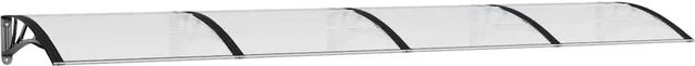 vidaXL Türvordach aus Polycarbonat in Schwarz und Transparent, B: 350 cm, T: 75 cm - Bild 1