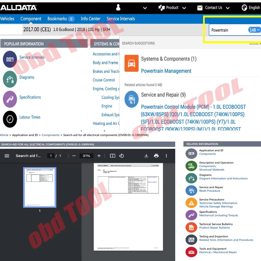 ALLDATA EU 2027 Online-Konto mit interaktiven farbcodierten Schaltplänen und OEM OBD Werkstatt-Reparatur-Daten - Bild 2