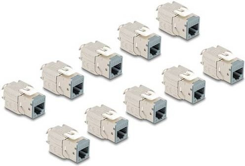Delock 88120 RJ45-Einbaumodul Keystone CAT 6a Ethernet LAN Modul in Weiß - Bild 1