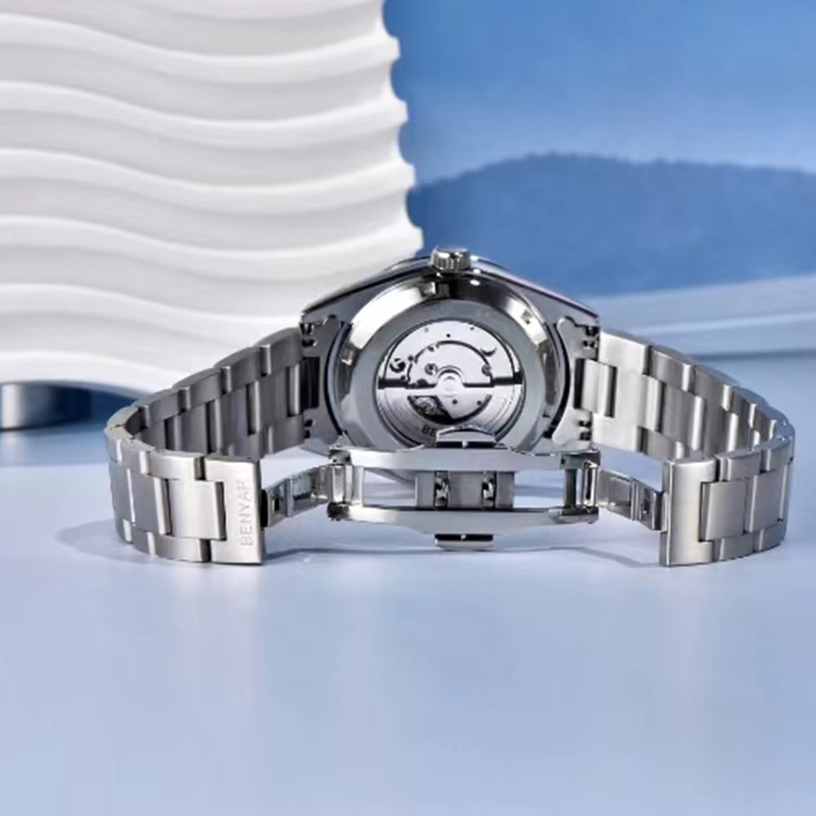 BENYAR Automatikuhr, Edelstahl, 40 mm, Herren, Blau, 30 ATM - Bild 5