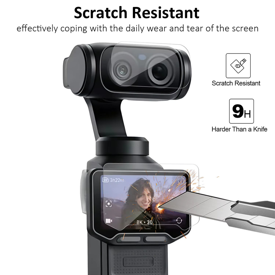 Insta360 Luna Ultra Displayschutzfolie und Objektivschutz aus gehärtetem Glas, transparent - Bild 2
