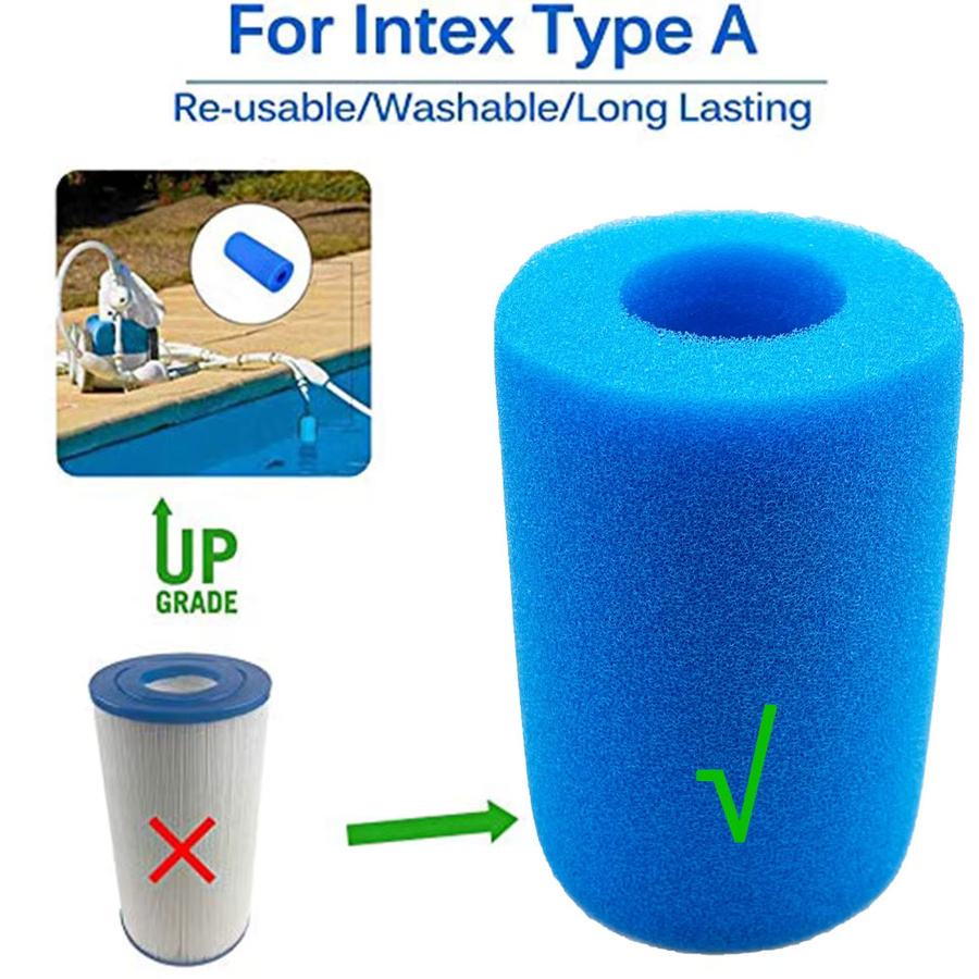 Intex Pool Filter Schwamm Blau für Typ I/II/VI/D Waschbar und Wiederverwendbar - Bild 4