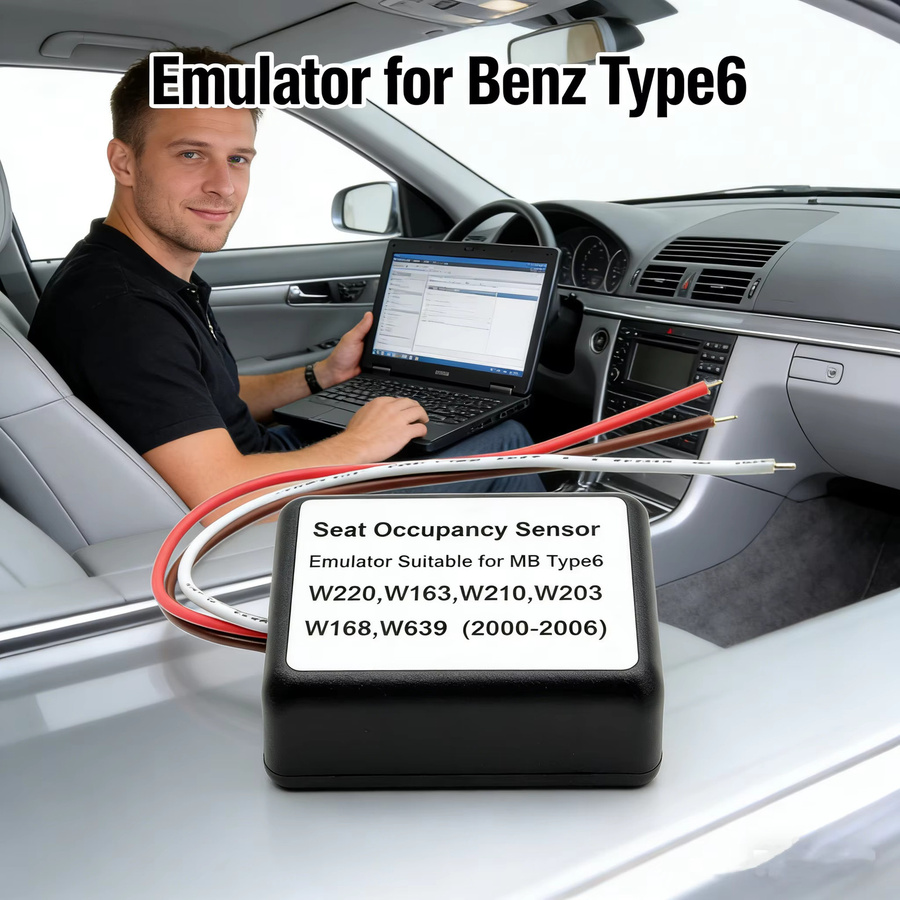 OBDIICAT Sitzbelegungssensor SRS Emulator Typ6 in Schwarz für W220, W163, W210, W203, W168, W639 und weitere Modelle - Bild 3
