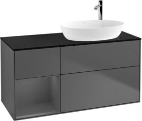 V&B Waschtischunterschrank Finion in Anthrazit, Breite: 120 cm, Tiefe: 50,1 cm, Höhe: 50,1 cm - Bild 1