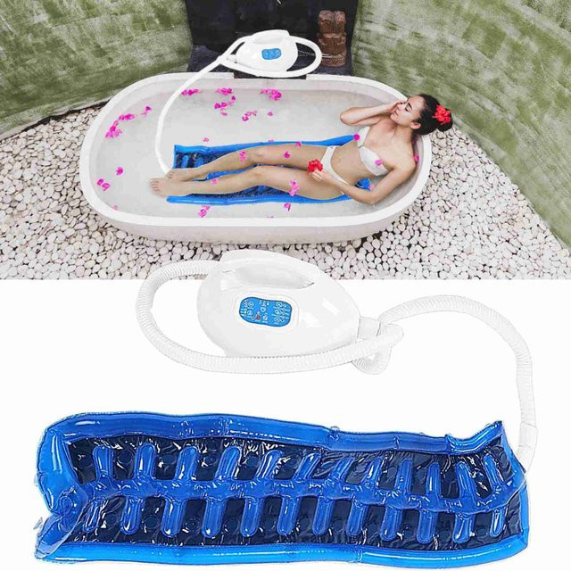 Aimo Luftblasenbadewanne mit Ozon-Sterilisation und Body Spa Massagematte inklusive Luftschlauch und UK-Stecker in Grau - Bild 1