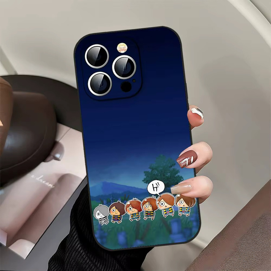 G-Gegege No Kitaro Handyhülle für Apple iPhone 11 bis 17 Pro Max und Mini, weiche Schutzhülle in Schwarz und Multicolour - Bild 5