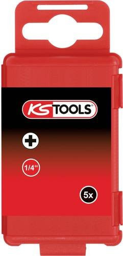 KS Tools Kreuzschlitz-Bit PH 0, Antrieb 1/4 Zoll, Länge: 75 mm, 5er Pack - Bild 1