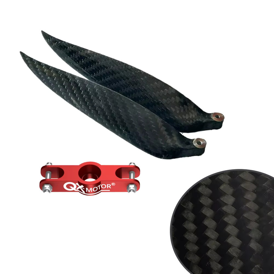 Qx-Motor klappbare Propeller Blätter, Kohle faser, Schwarz - Bild 2