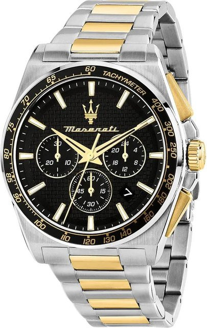 Maserati Chronograph, Quarz, Edelstahl, Schwarz, 43 mm, Herren - Bild 1